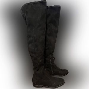 Mark Fisher Faux suede over the knee boots